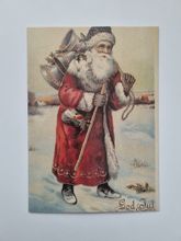 Vykort - Tomte med julbjällror (öppningsbart kort)