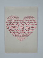 Vykort - Jag älskar dig - Papperix HB, Uppsala 1979. Printed in Sweden