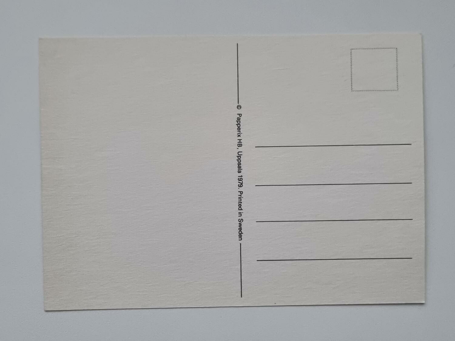 Vykort - Jag älskar dig - Papperix HB, Uppsala 1979. Printed in Sweden