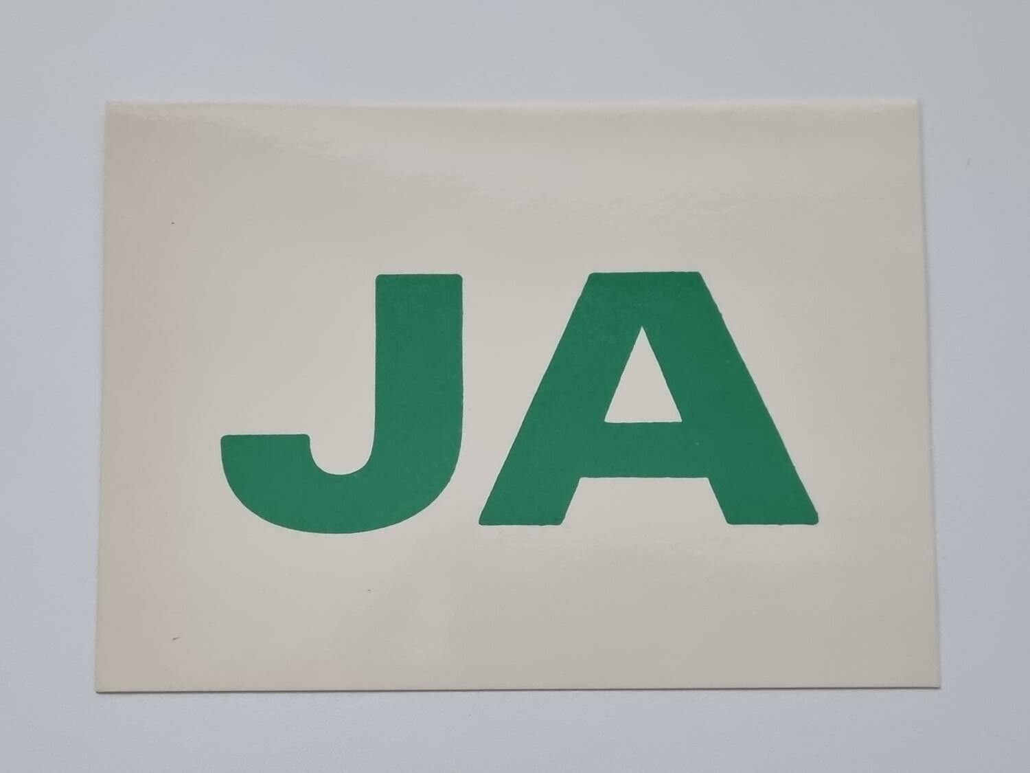 Vykort - Ja - Papperix HB, Uppsala 1979. Printed in Sweden
