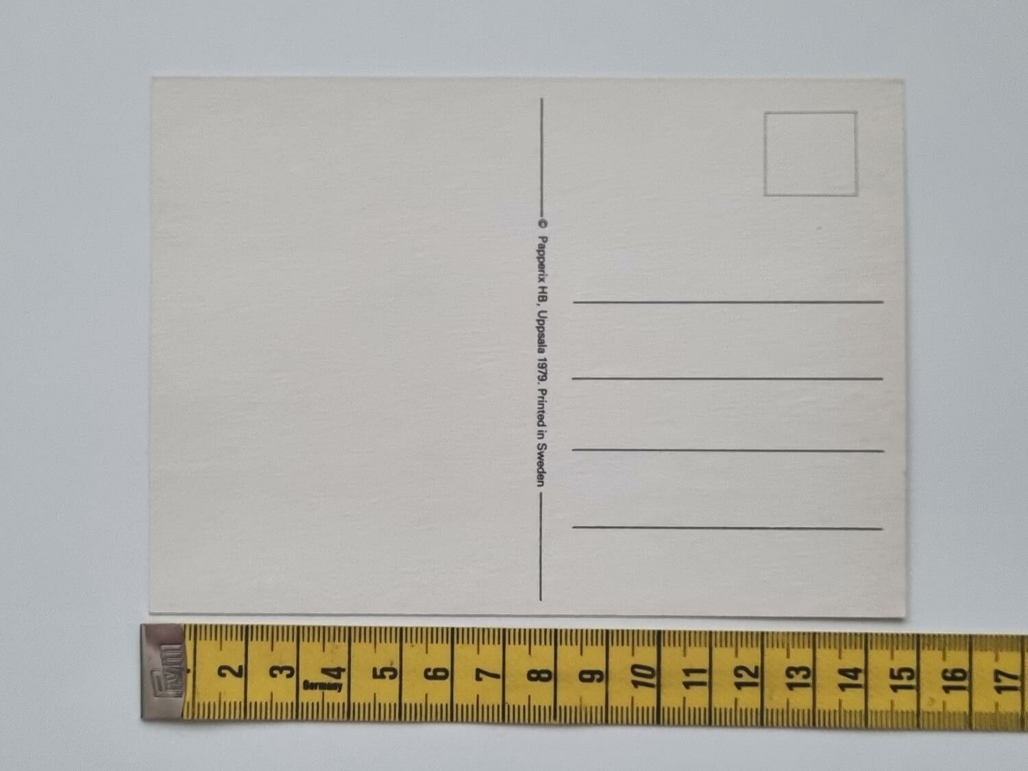 Vykort - Ja - Papperix HB, Uppsala 1979. Printed in Sweden