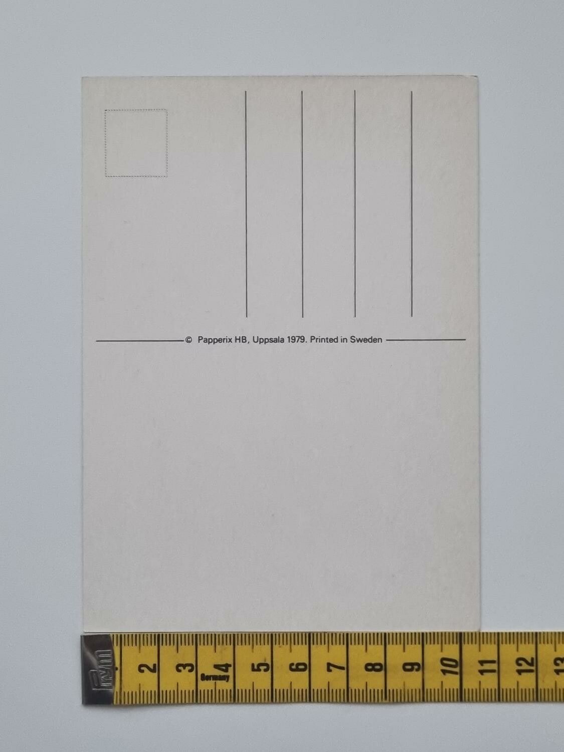 Vykort - Inbjudan - Papperix HB, Uppsala 1979. Printed in Sweden