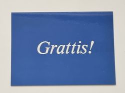 Vykort - Grattis! - Papperix HB, Uppsala 1979. Printed in Sweden