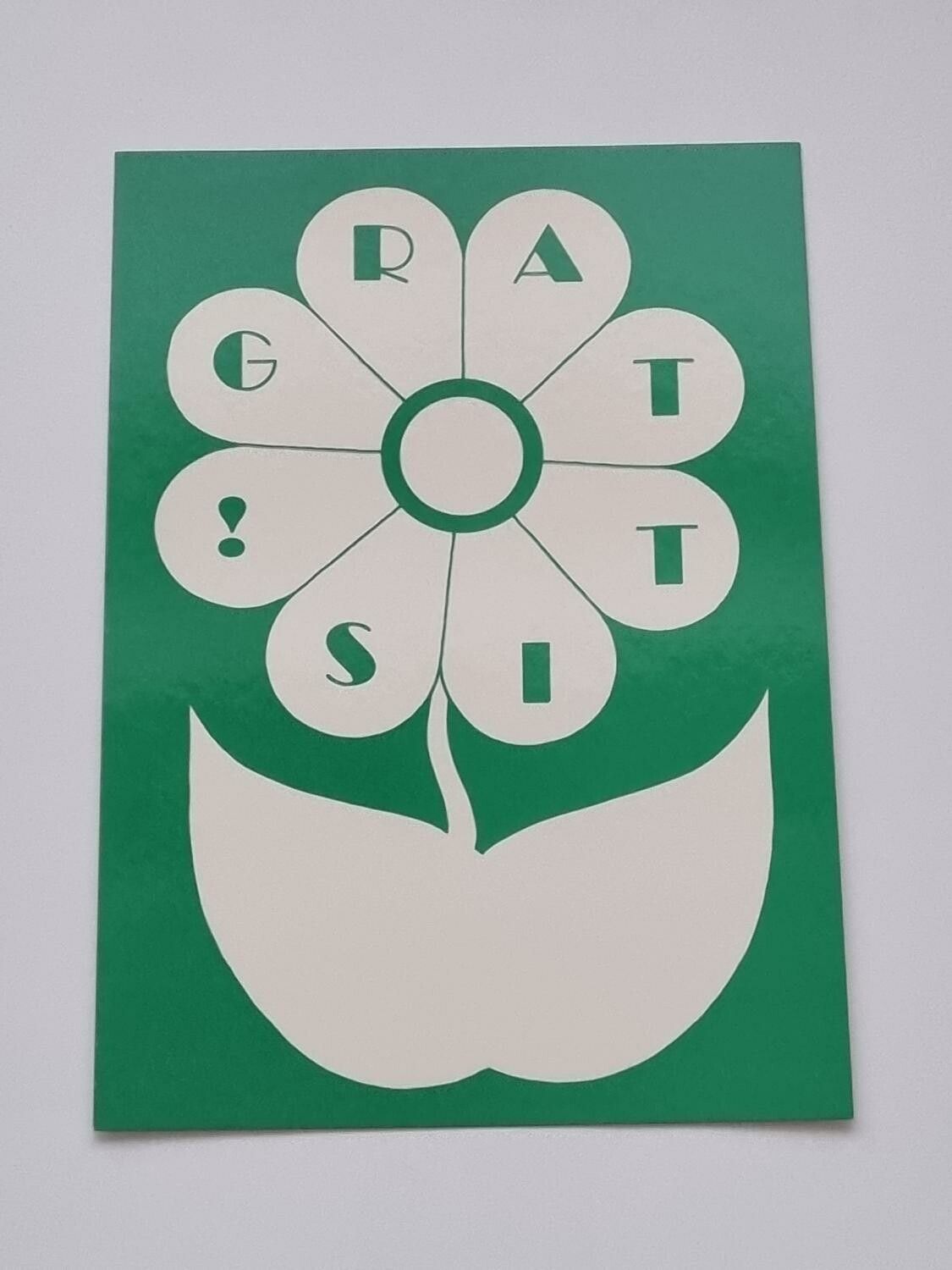 Vykort - Grattis! - Papperix HB, Uppsala 1979. Printed in Sweden
