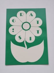 Vykort - Grattis! - Papperix HB, Uppsala 1979. Printed in Sweden