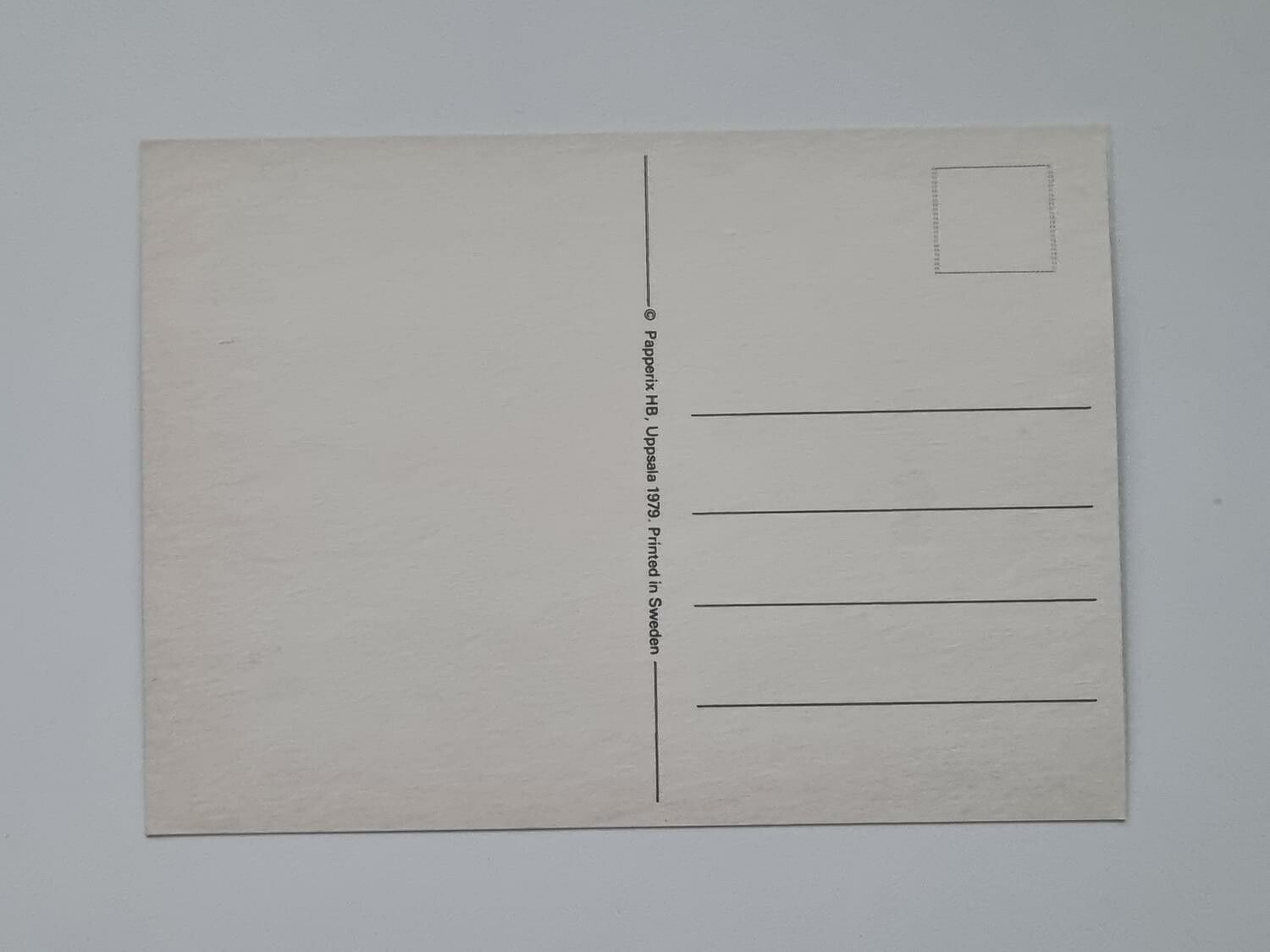 Vykort - Grattis! - Papperix HB, Uppsala 1979. Printed in Sweden