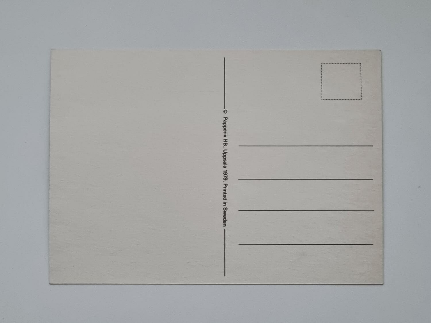 Vykort - Grattis! - Papperix HB, Uppsala 1979. Printed in Sweden