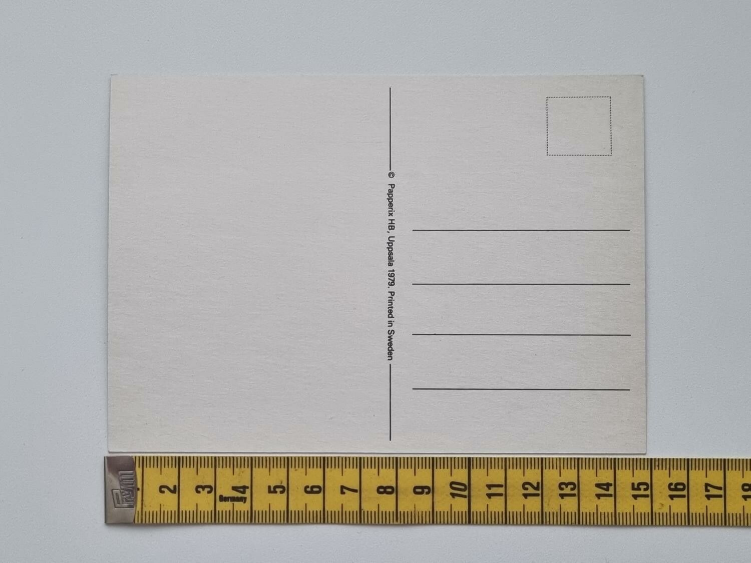 Vykort - Grattis! - Papperix HB, Uppsala 1979. Printed in Sweden