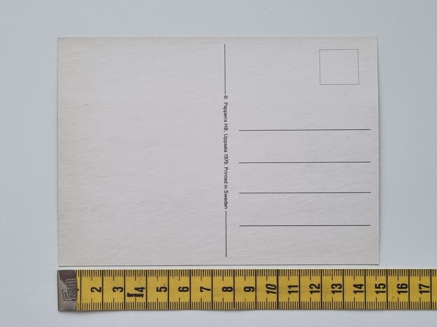Vykort - Grattis! - Papperix HB, Uppsala 1979. Printed in Sweden