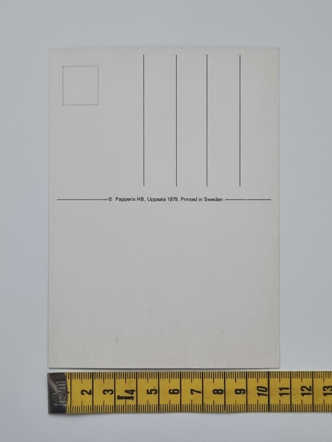 Vykort - Grattis! - Papperix HB, Uppsala 1979. Printed in Sweden