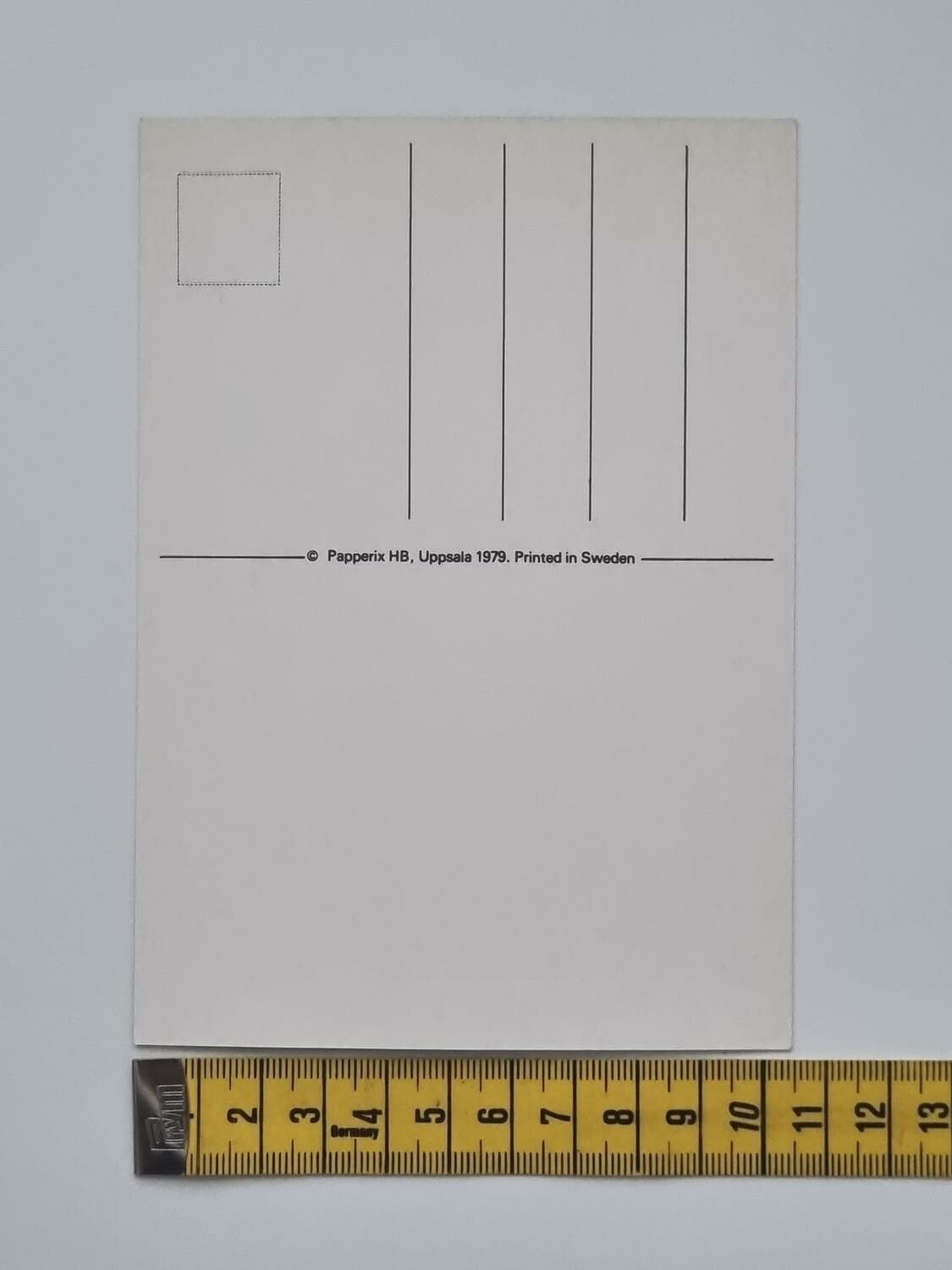 Vykort - Grattis! - Papperix HB, Uppsala 1979. Printed in Sweden
