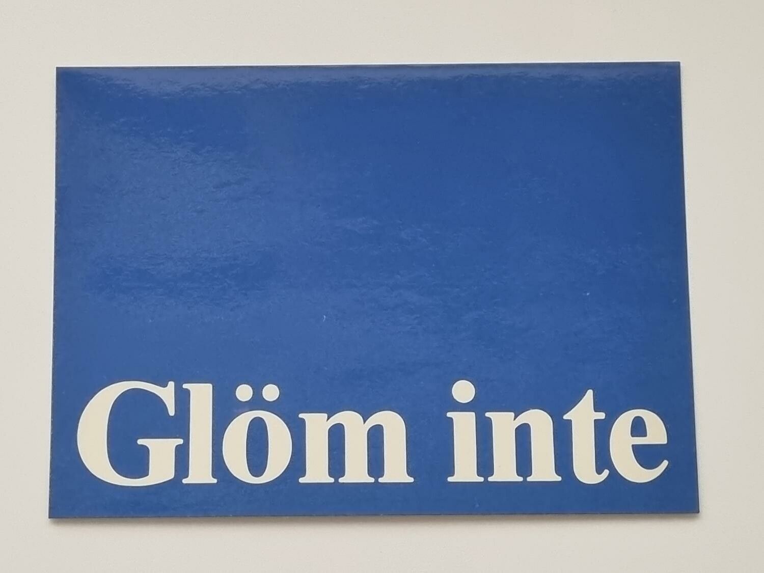 Vykort - Glöm inte - Papperix HB, Uppsala 1979. Printed in Sweden