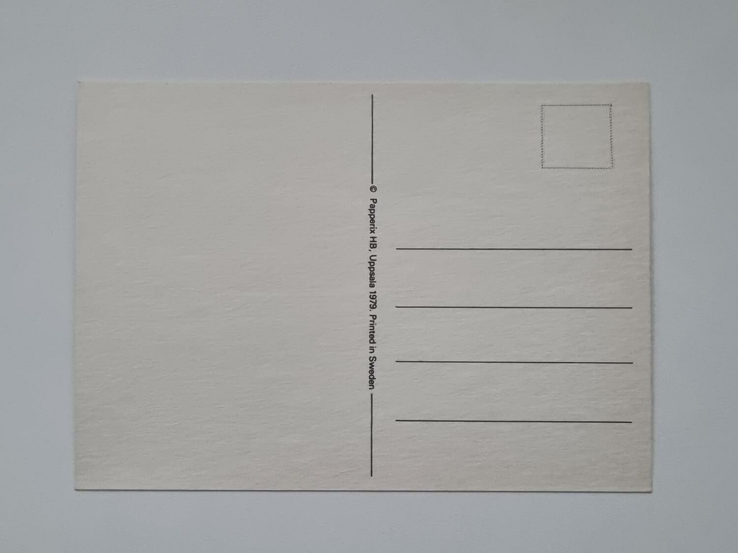 Vykort - Frågetecken - Papperix HB, Uppsala 1979. Printed in Sweden