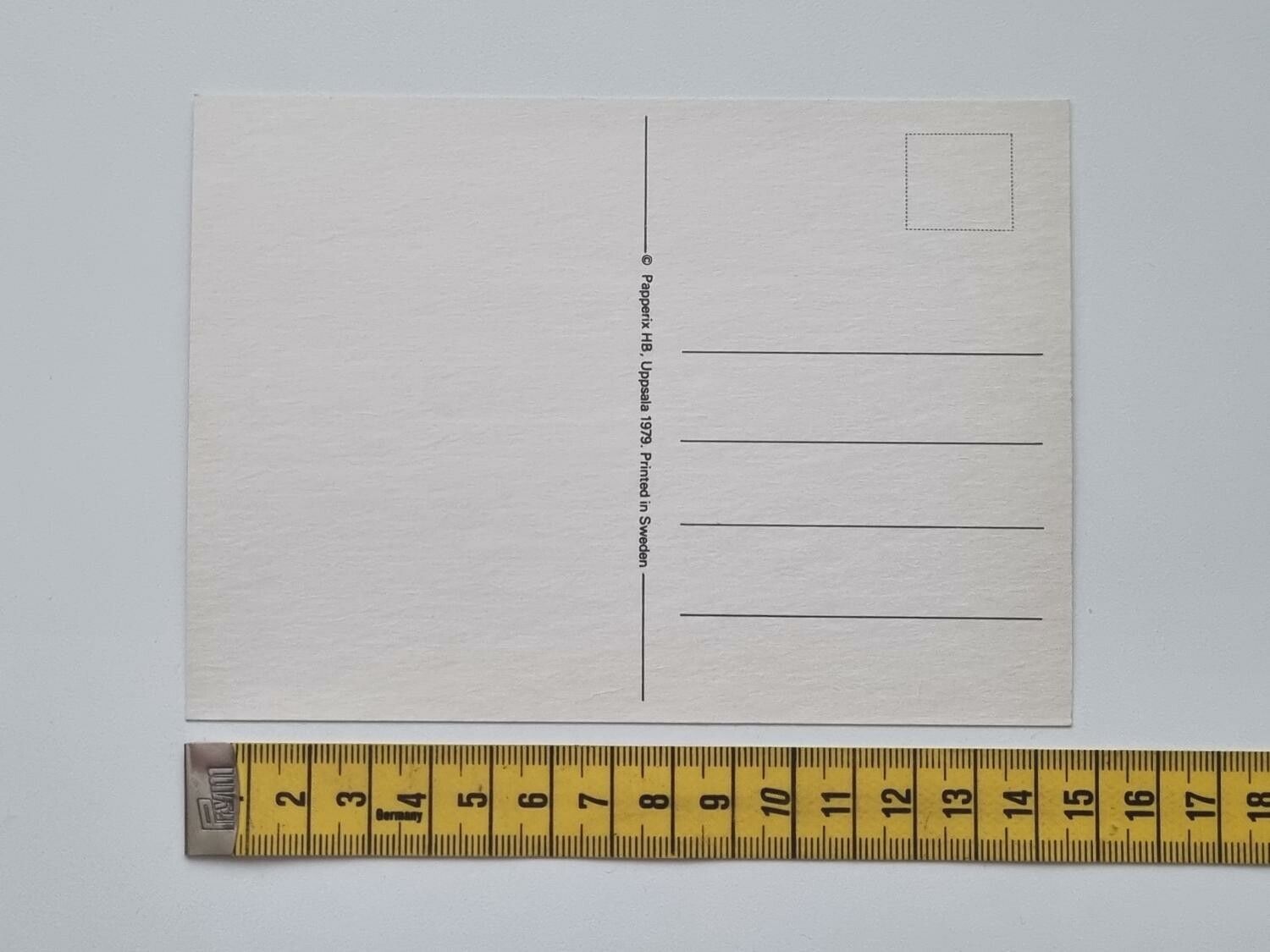 Vykort - Frågetecken - Papperix HB, Uppsala 1979. Printed in Sweden