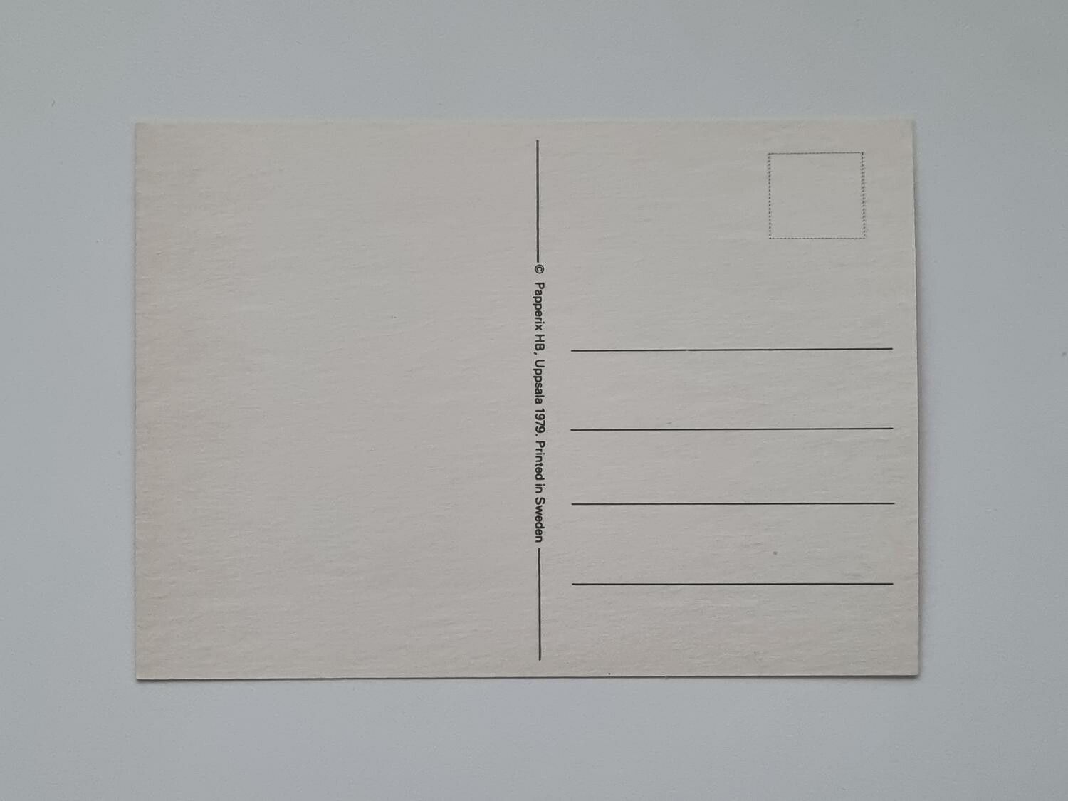 Vykort - Det är ensamt utan dig - Papperix HB, Uppsala 1979. Printed in Sweden