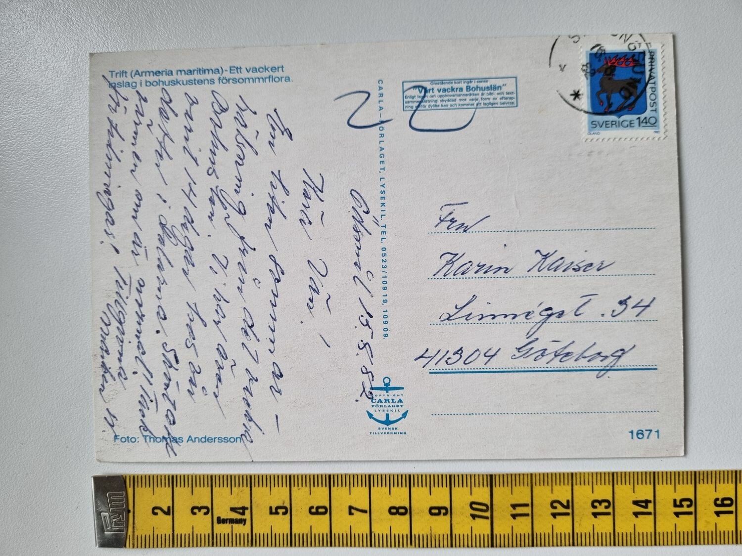Vykort Vårt vackra Bohuslän. Stämplat 1982