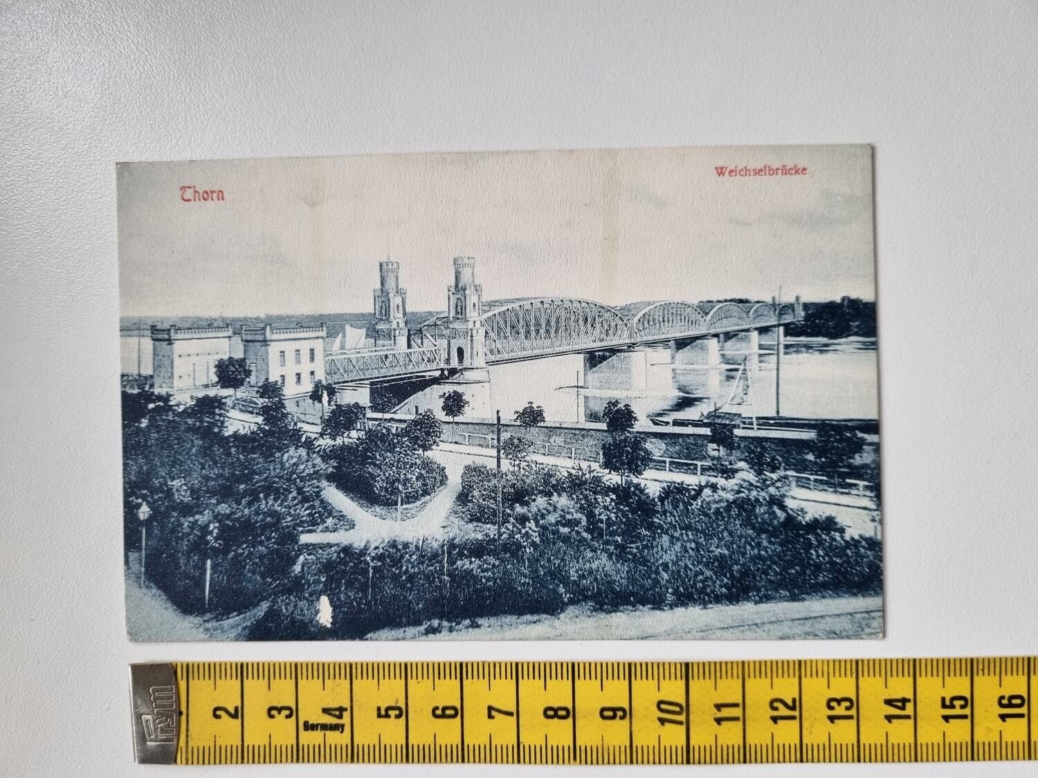 Vykort Thorn Weichselbrücke 1909