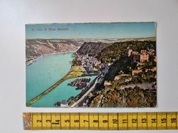 Vykort St. Goar m Ruine Rheinfels