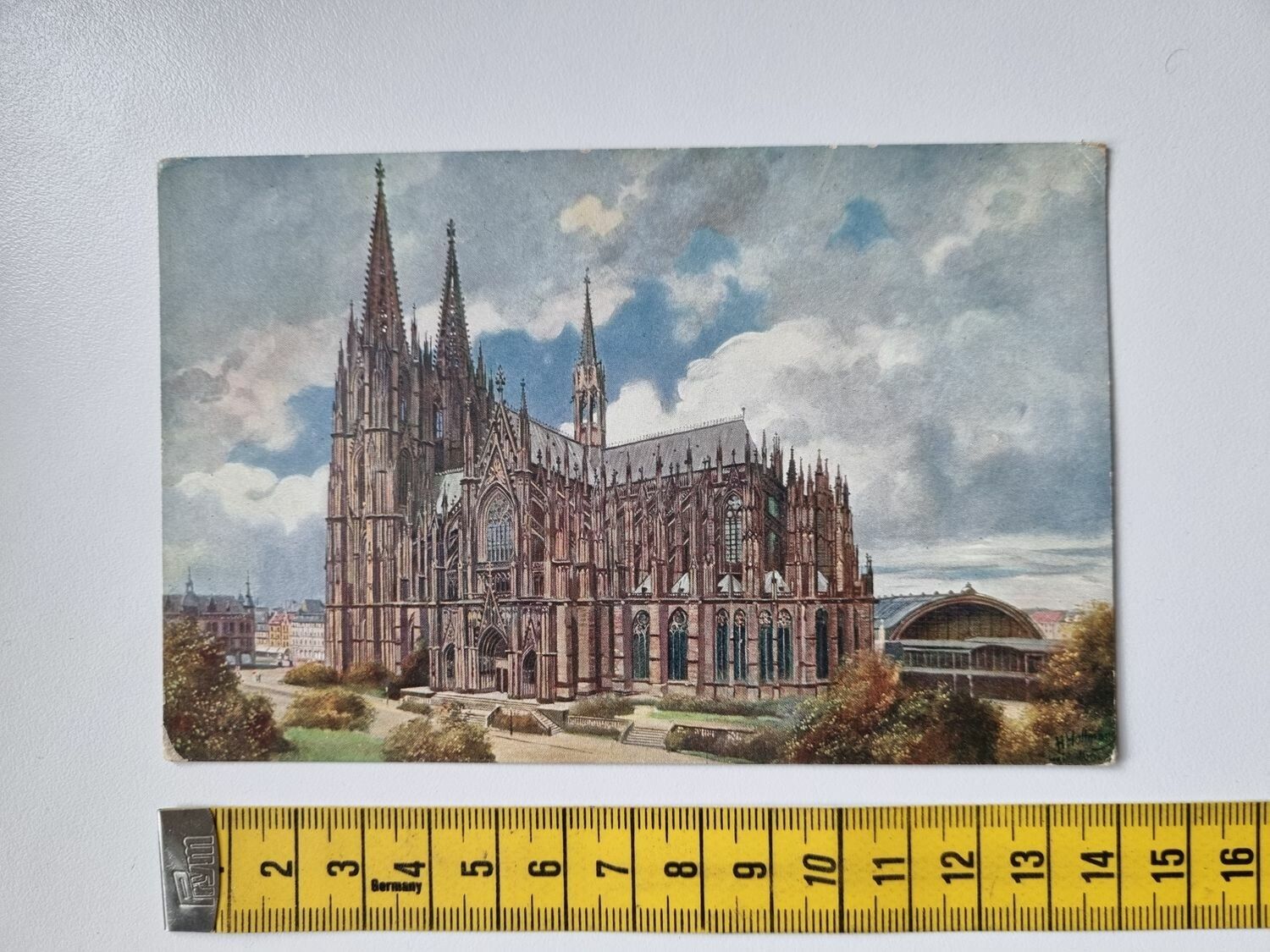 Vykort Köln a. Rh, Der Dom (Westseite).