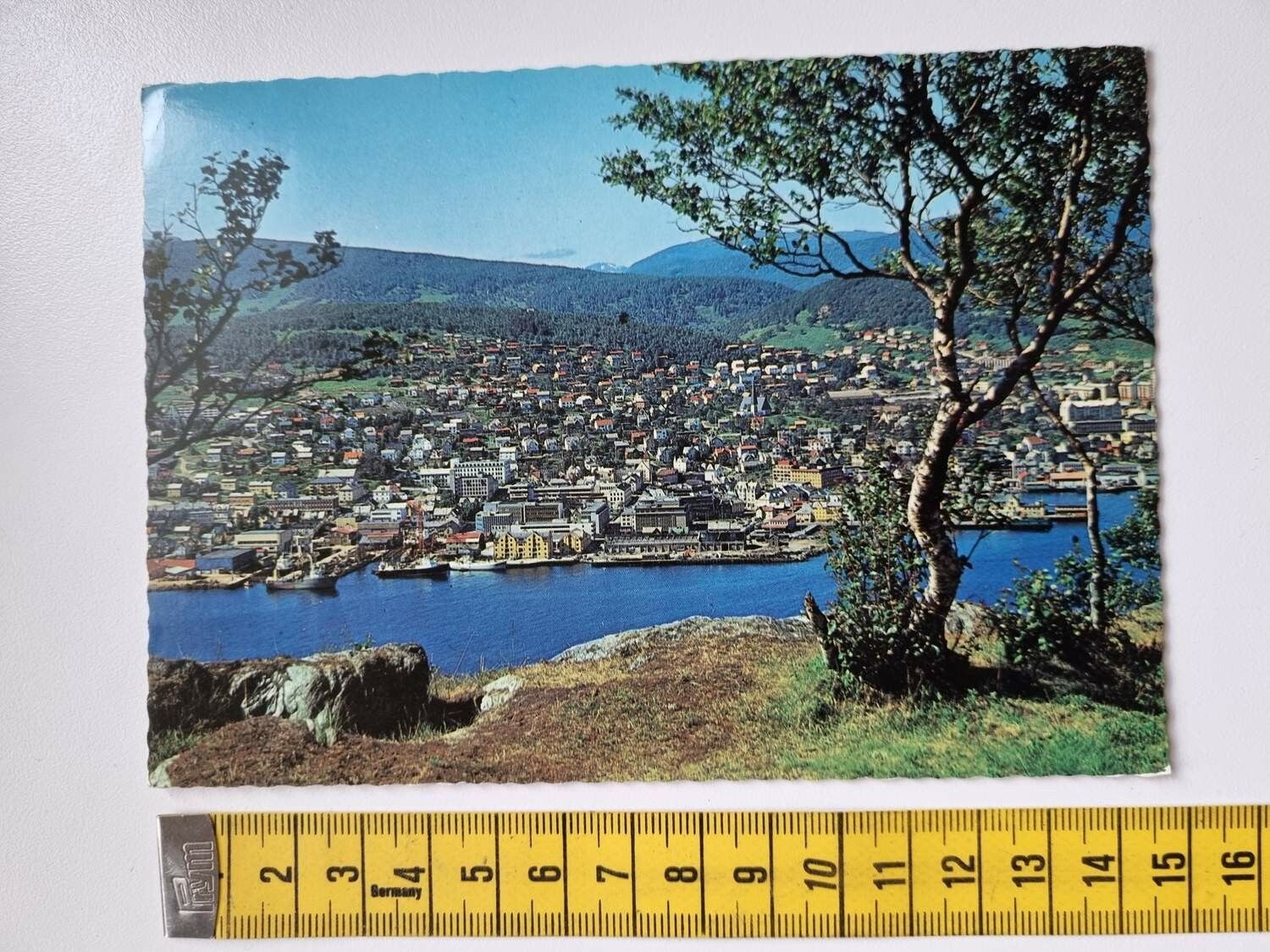 Vykort Harstad, Norge. Stämplat 1983