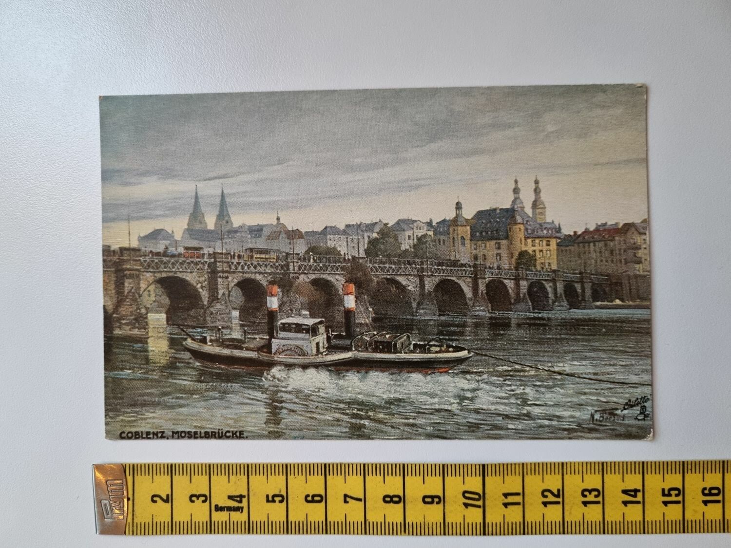 Vykort Coblenz Moselbrücke