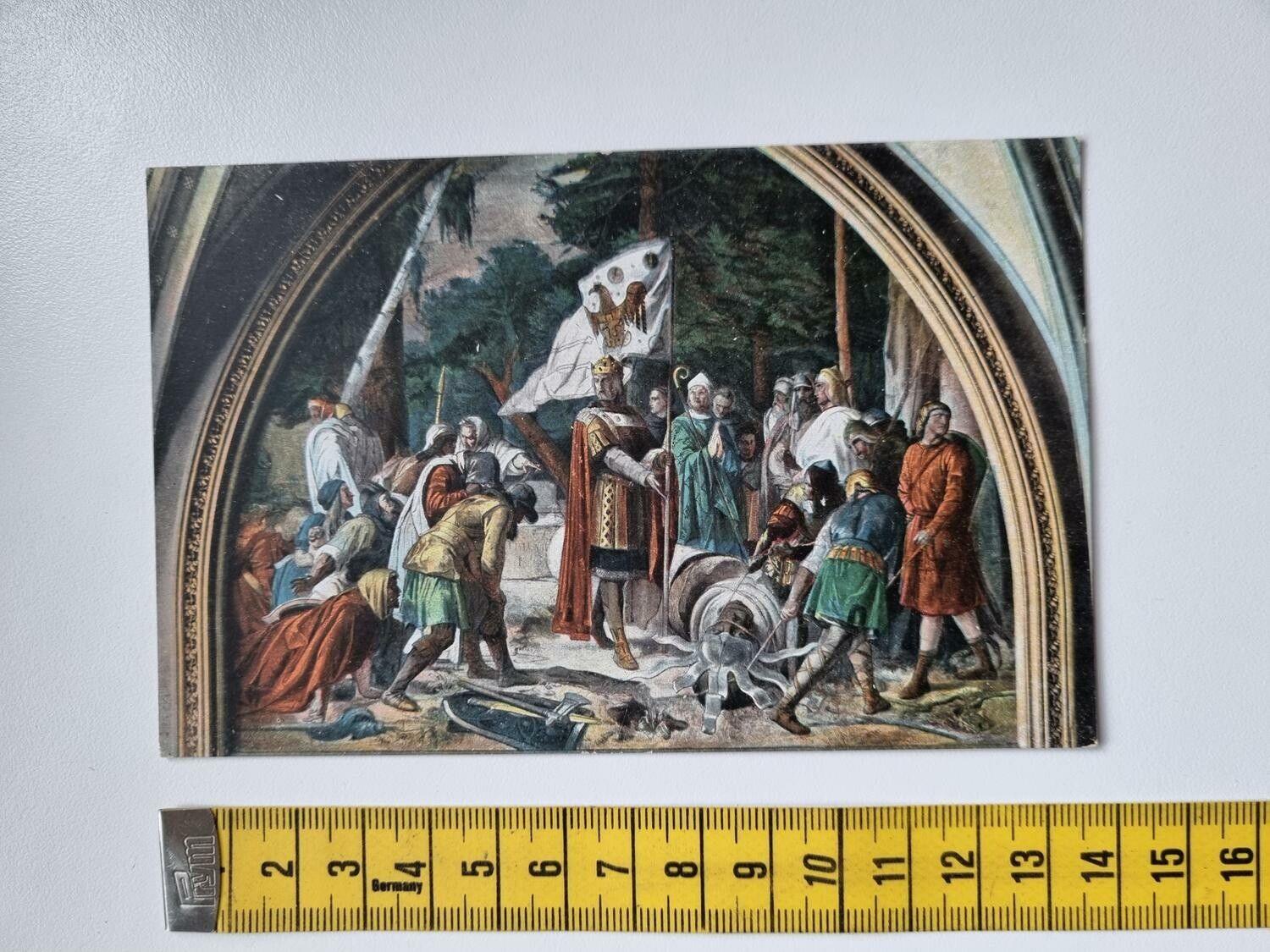 Vykort Aachen Zerstörung der Irmensäule
