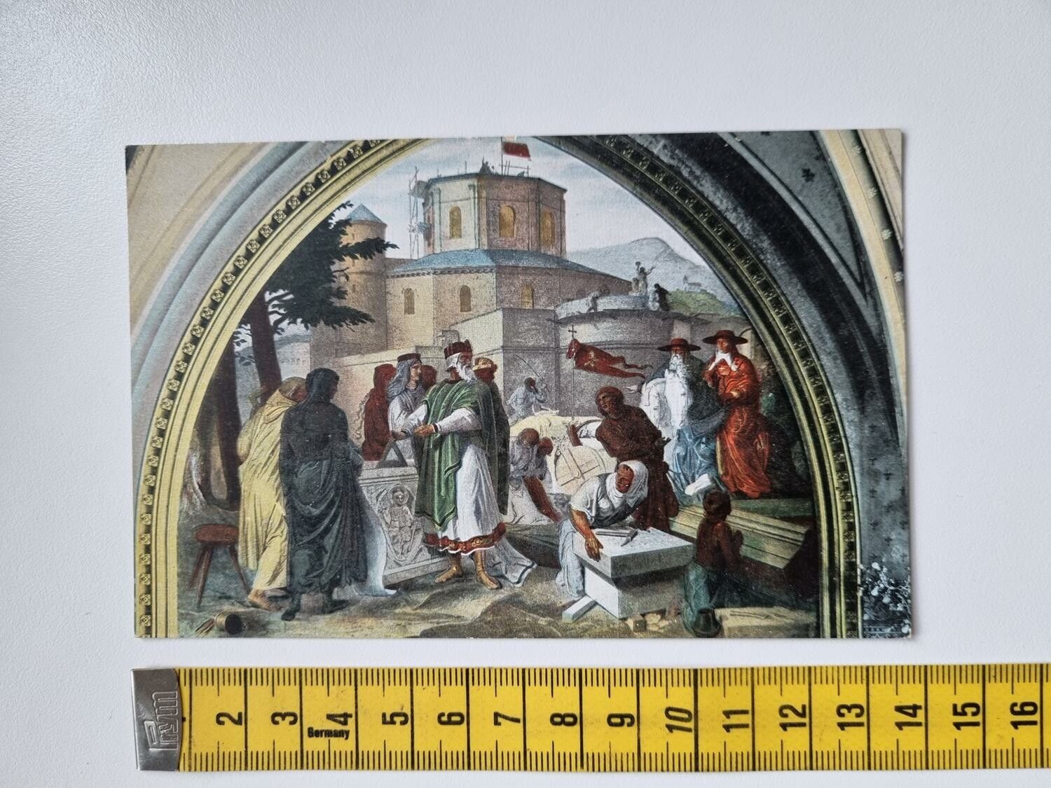 Vykort Aachen Die Erbauung...