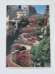 Vykort - The crookedest street in the world. San Francisco, California