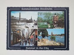 Vykort - Sommarstaden Stockholm, Summer in the City