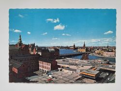 Vykort - Stockholm, Slussen och Stadsmuseum