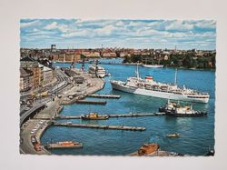 Vykort - Stockholm, Skeppsbron