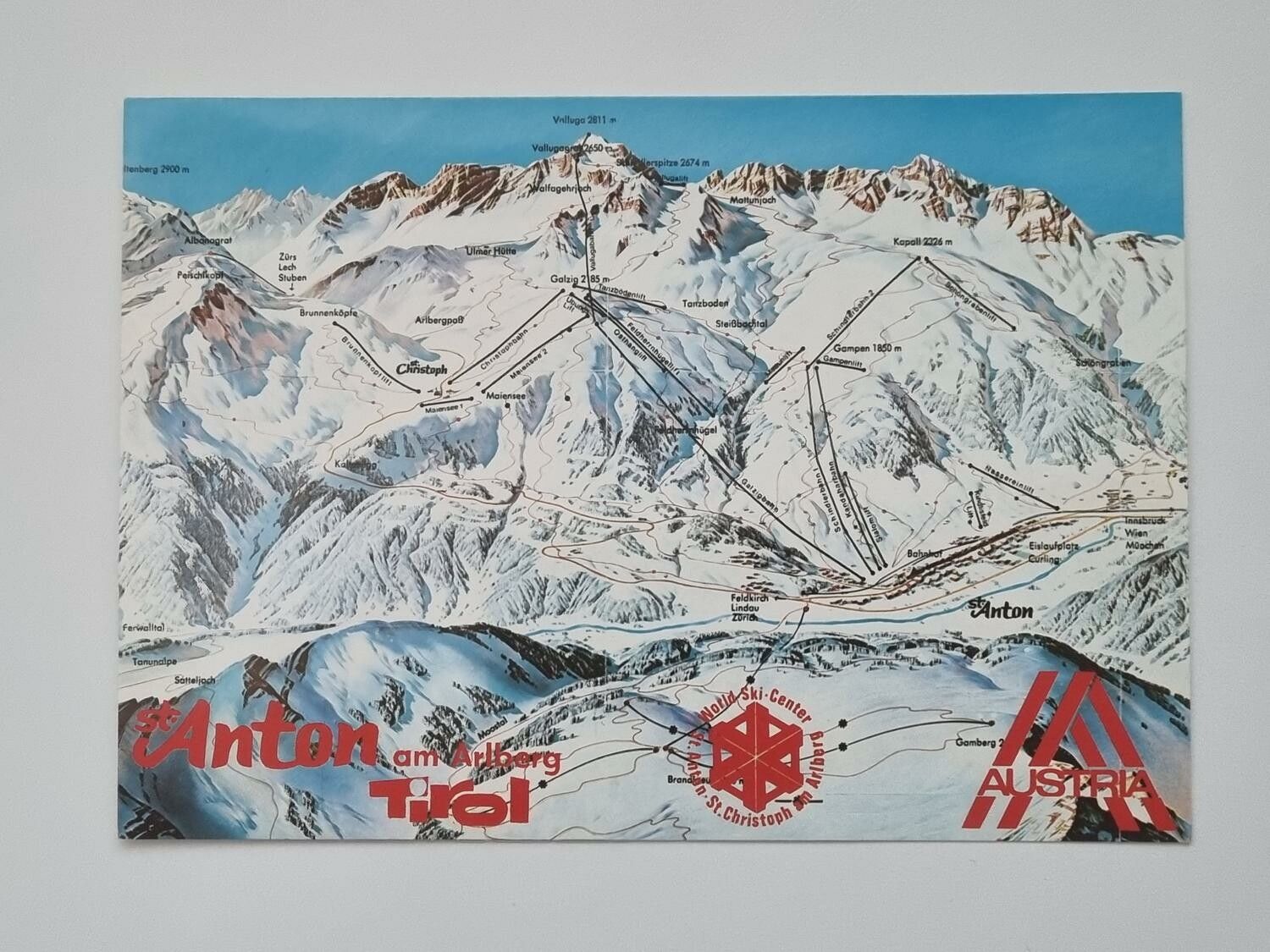 Vykort - Wintersportzentrum ST. Anton am Arlberg