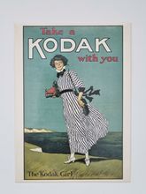 Vykort - Take a Kodak with you. The Kodak Girl