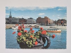 Vykort - Stockholm, Tegelbacken från Stadshuskajen