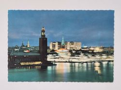 Vykort - Stockholm, Stadshuset från Söder med Hötorget-City