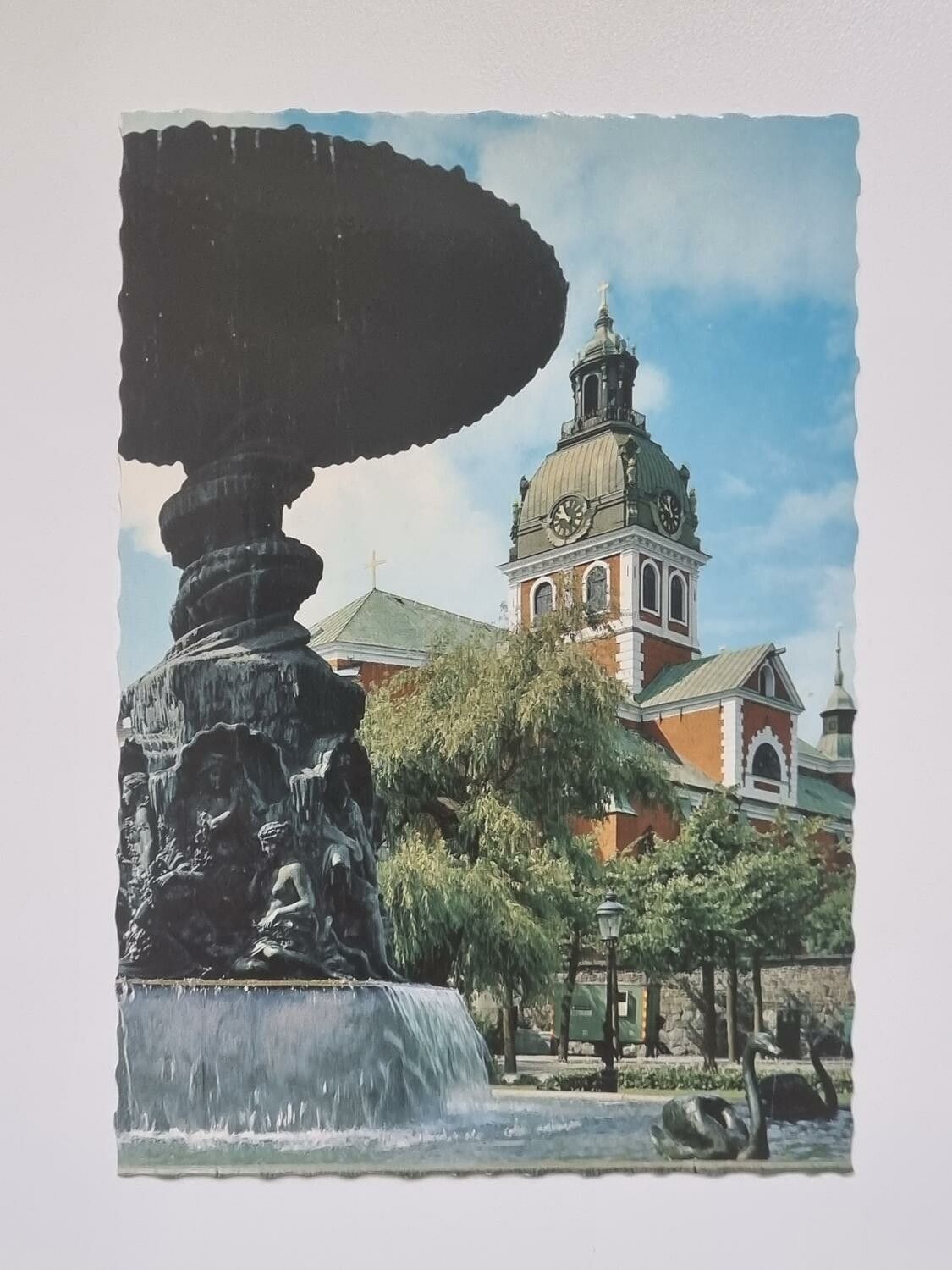 Vykort - Stockholm, Molins fontän och Jakobs kyrka