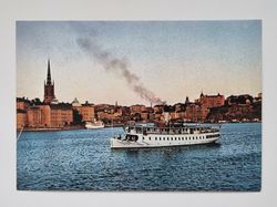 Vykort - Stockholm, Gamla Sta'n från Stadshuskajen