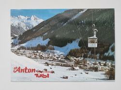 Vykort - St. Anton, 1304 m,am Arlberg - Triol mit Galzigbahn