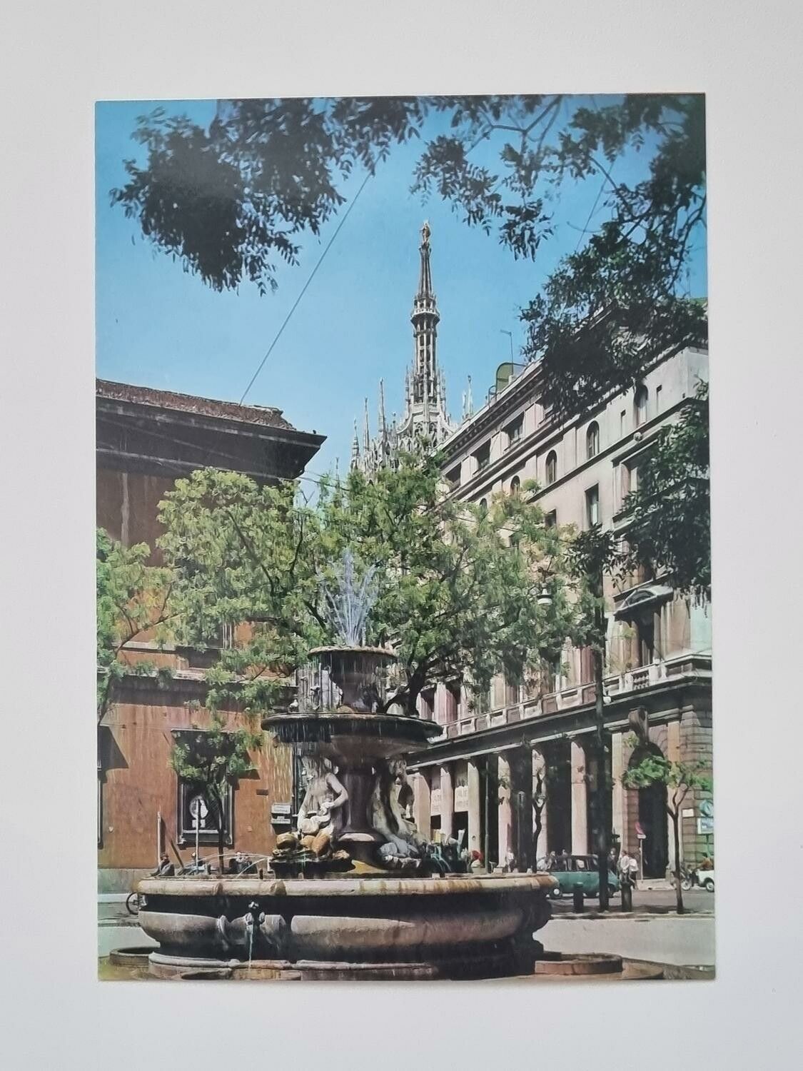 Vykort - Milano, Fontana Square