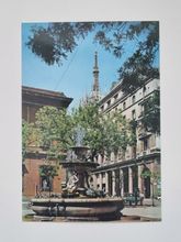 Vykort - Milano, Fontana Square