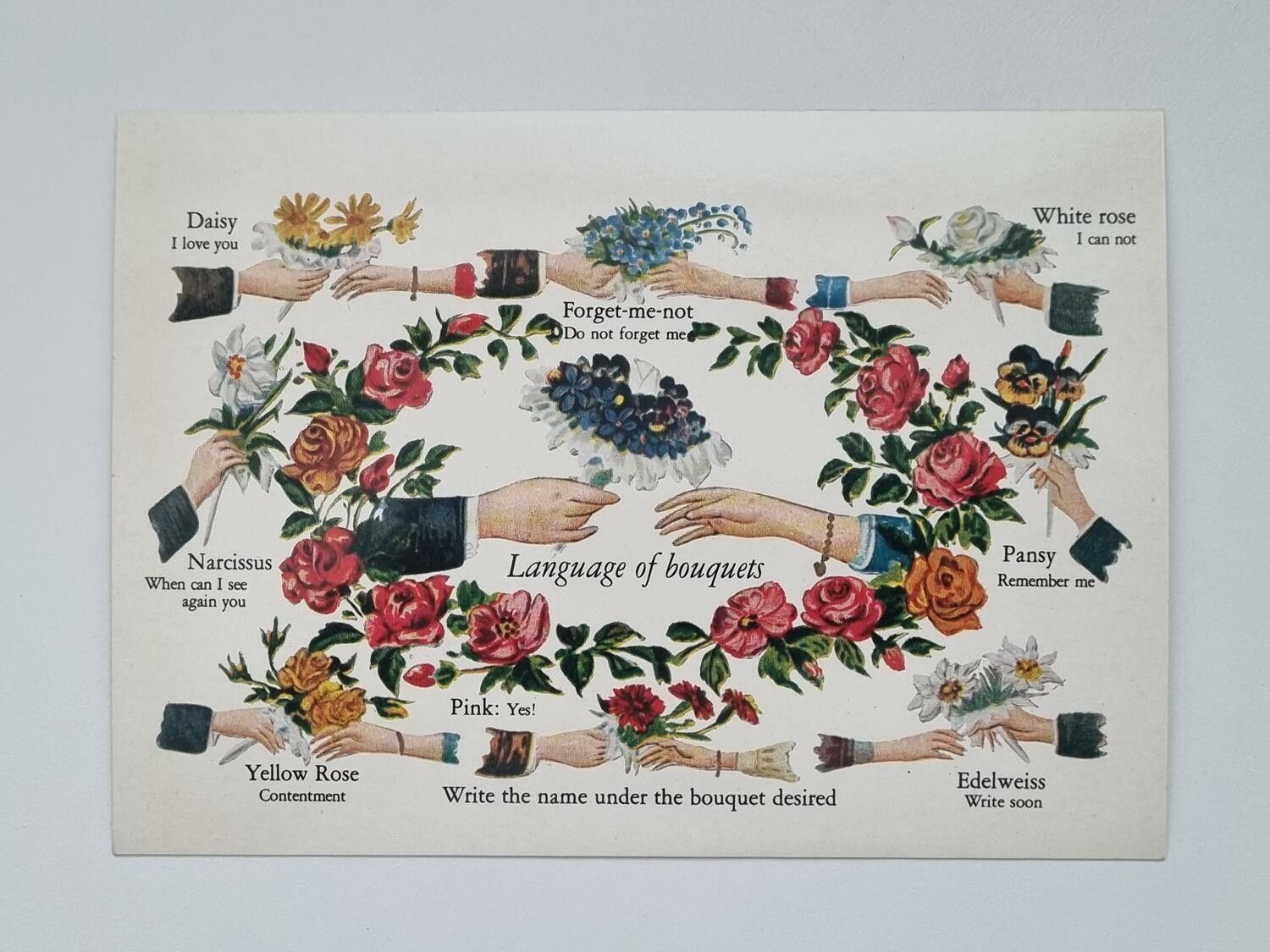Vykort - Language of bouquets