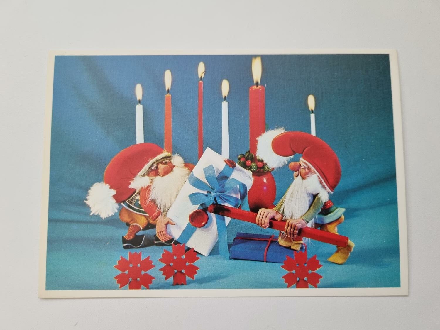 Vykort - Julkort, tomtenissar