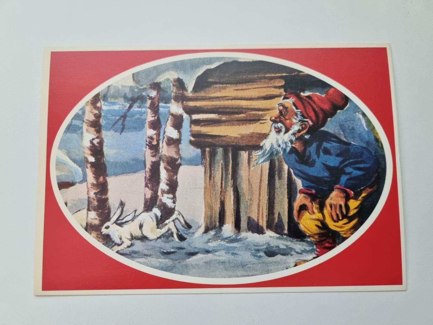 Vykort - Julkort, tomte