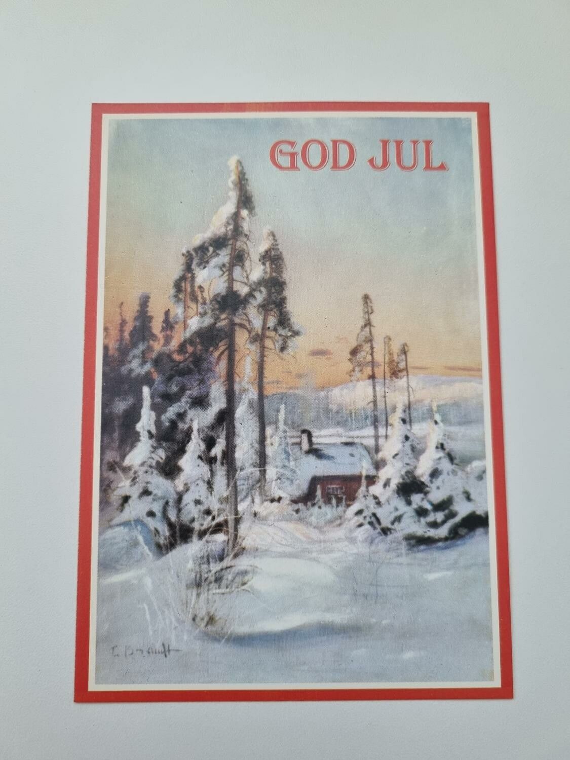 Vykort - Julkort, signerat