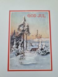 Vykort - Julkort, signerat