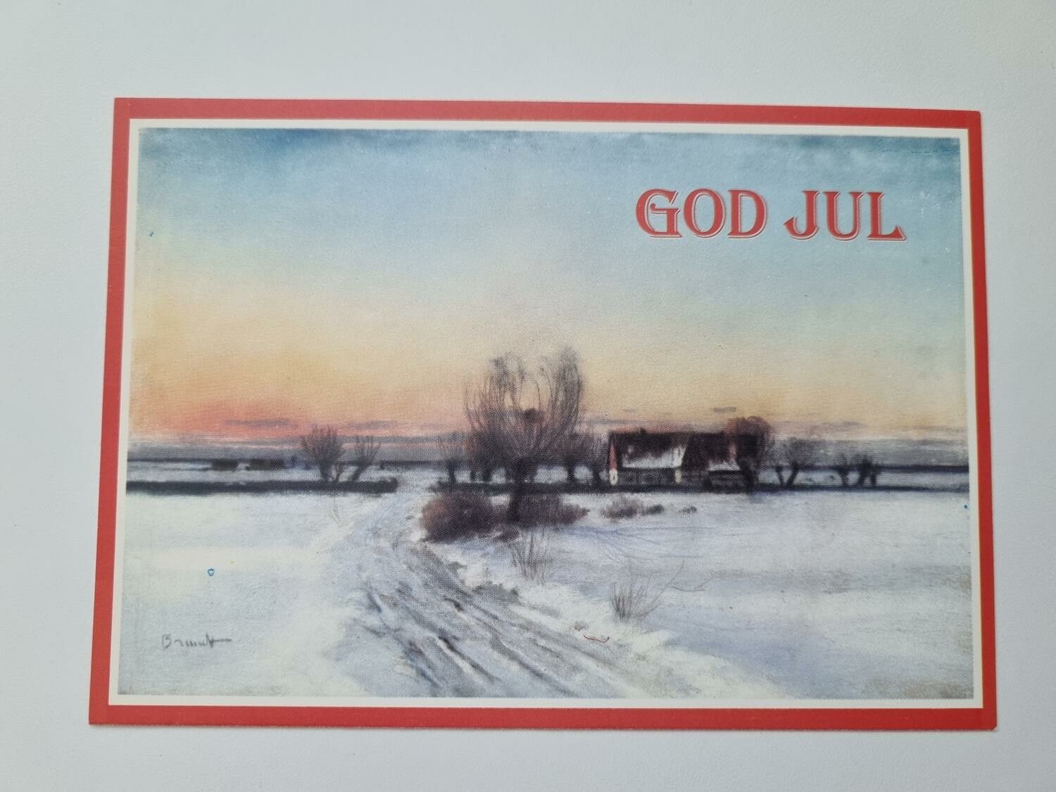 Vykort - Julkort, signerat