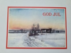 Vykort - Julkort, signerat