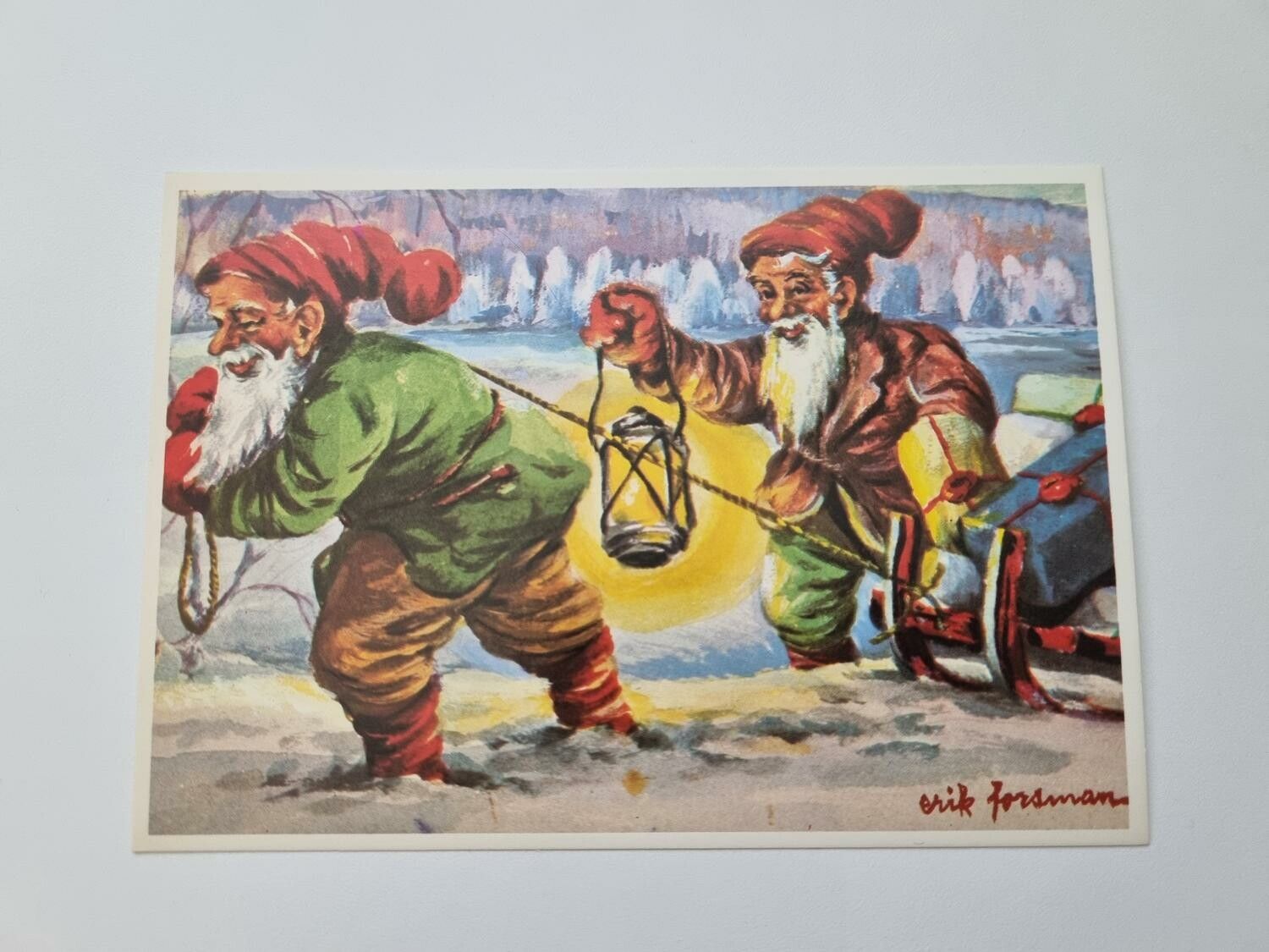 Vykort - Julkort, Erik Forsman
