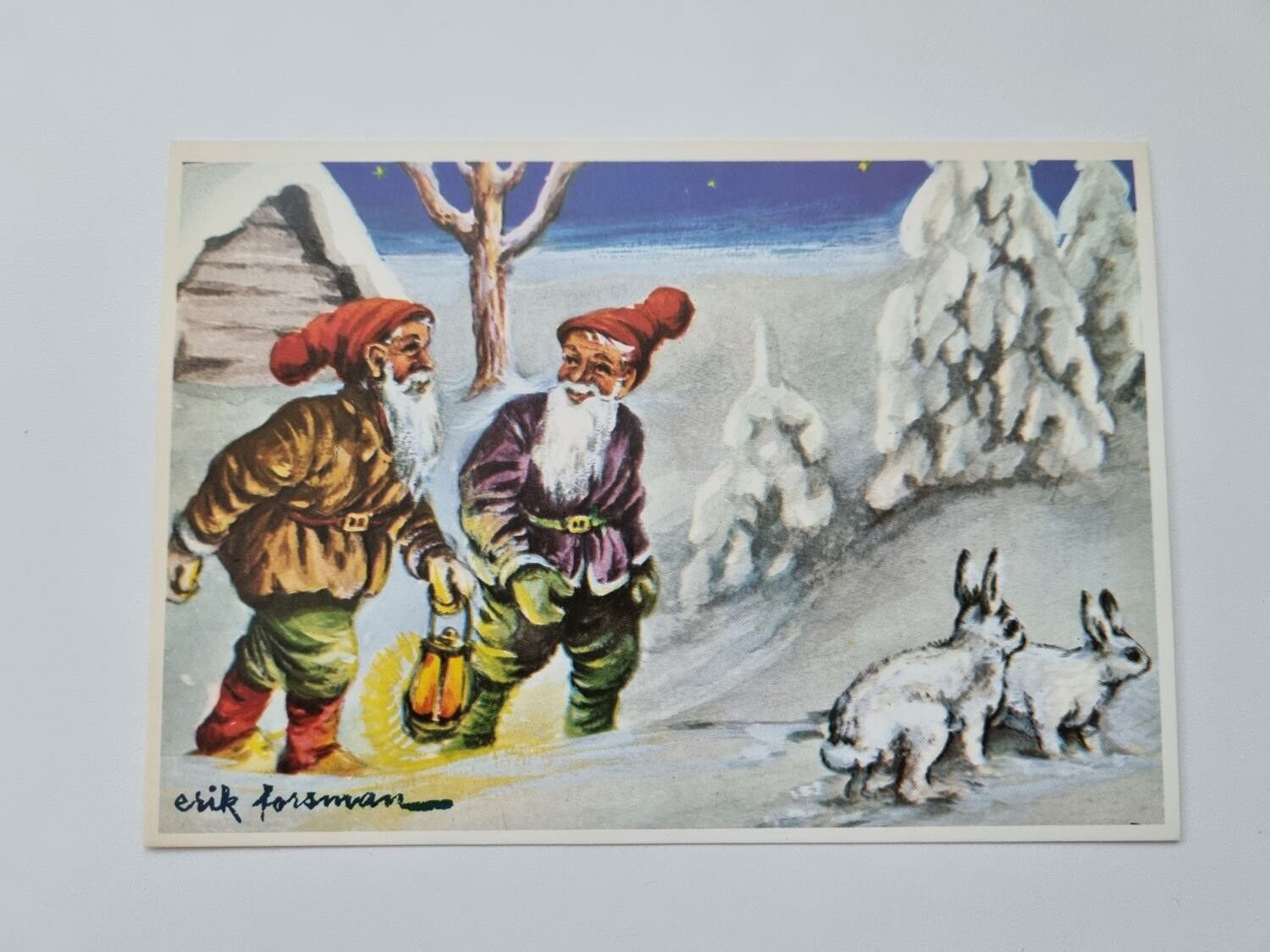 Vykort - Julkort, Erik Forsman