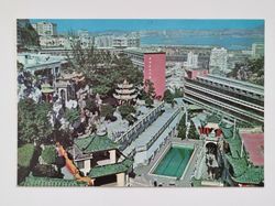 Vykort - In bird's eye view of owner's mansion the this garden